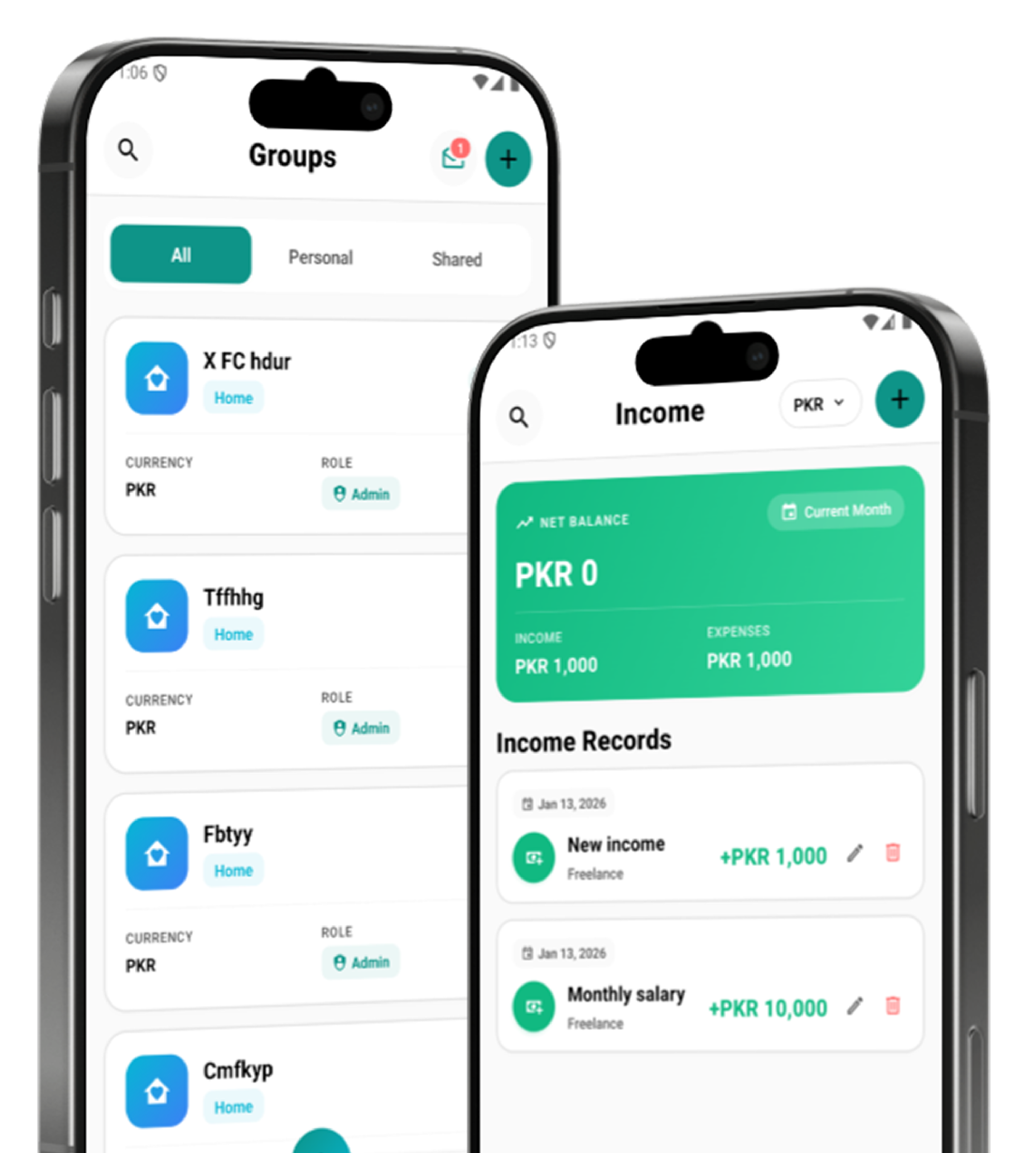 YallaSplit app on phone