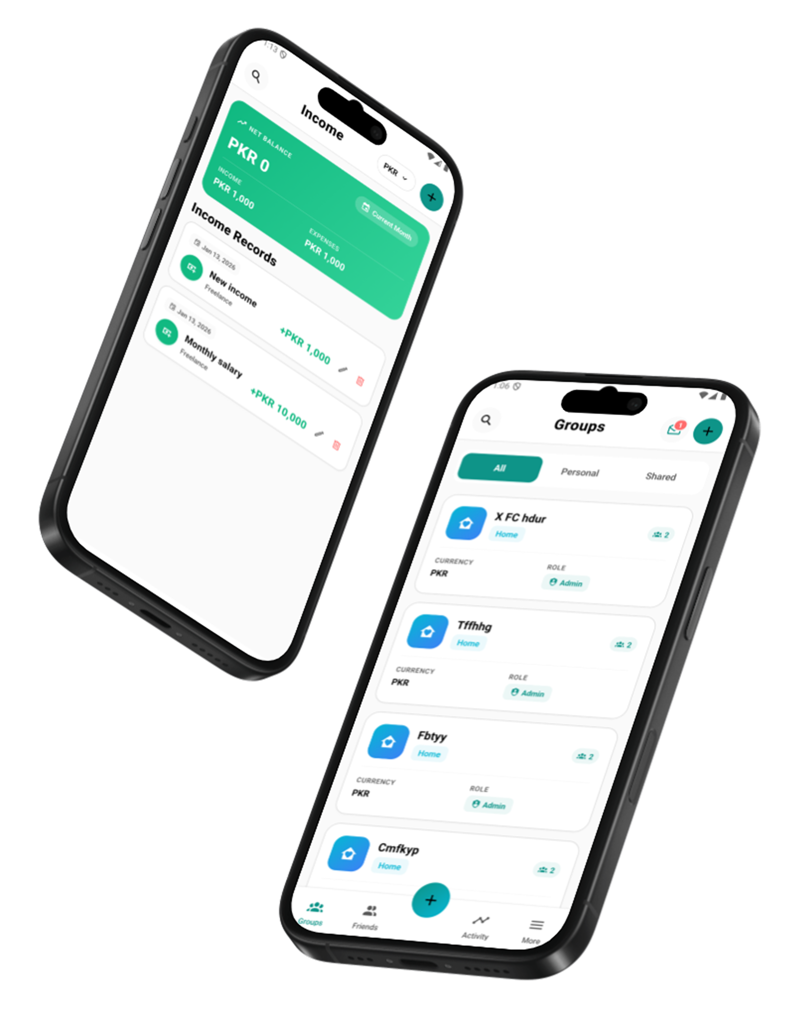 YallaSplit app on phone